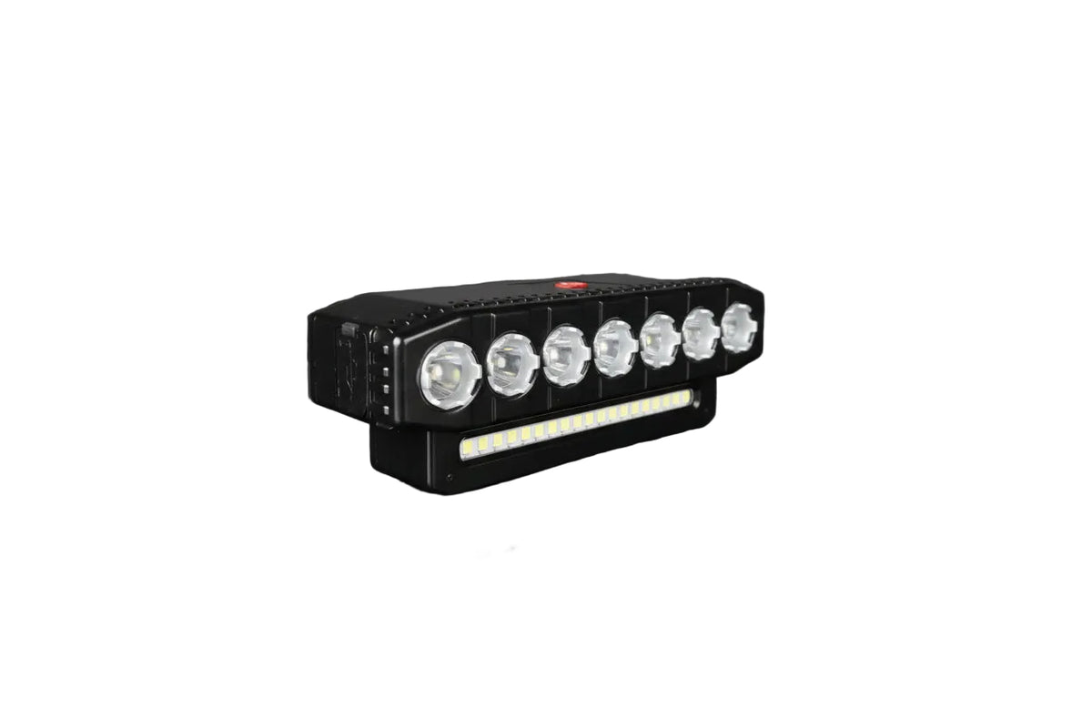 Duel bike light from side where USB is connected
